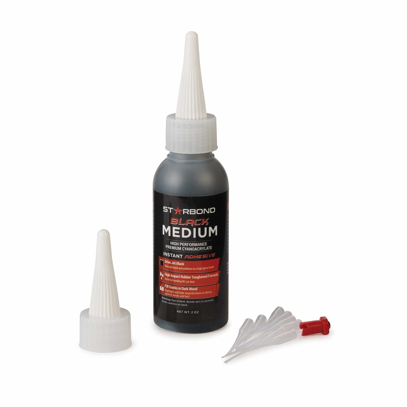 KE-150 Black CA Glue - Medium - 2 oz